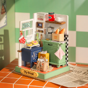 Mini-Kit Maquette Bois Maison miniature Cuisson du Pain Diy Bread 7x7x9 cm DS029 Rolife