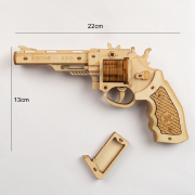 Maquette Bois Pistolet Corsac M60 24cm Puzzle 3D de 102 pièces LQ401 Rokr