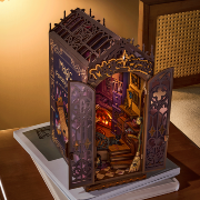 Kit Maquette Book Nook à fabriquer Coin Magique 22x12x27cm TGB14 Serre-livres Magic Fantasy Corner 3D miniature Rolife