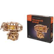 Ugears Maquette Bois Mini Steampunk Airship 17 cm Puzzle 3D Mécanique