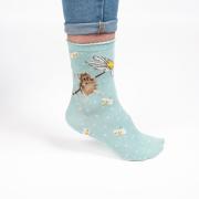 Chaussettes Femme Vert clair Souris Marguerite Bambou Taille unique 37-42 Wrendale