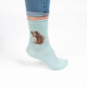 Chaussettes Femme Vert clair Hérisson Bambou Taille unique 37-42 Wrendale