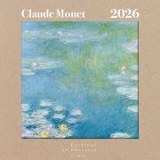 Calendrier mural Luxe 2026 Claude Monet 12 illustrations 12 mois Doré Or chaud 30X30 cm Ed Desastre