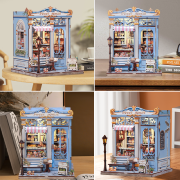 Kit Maquette Sweet Marie 20x15x16 cm CWGC207 Boutique Confiserie 3D avec Terrasse Cutebee