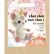 Kit Amigurumi Chat Licorne 15cm à créer au Crochet Graine créative