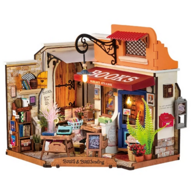 Kit Maquette 3D Librairie du coin miniature à fabriquer Corner bookstore 25 cm DG164 Rolife