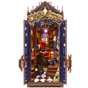 Kit Maquette Book Nook à fabriquer Coin Magique 22x12x27cm TGB14 Serre-livres Magic Fantasy Corner 3D miniature Rolife