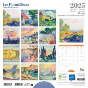 Calendrier mural 2025 Pointillistes 12 illustrations 16 mois 30X30 cm Ed Desastre