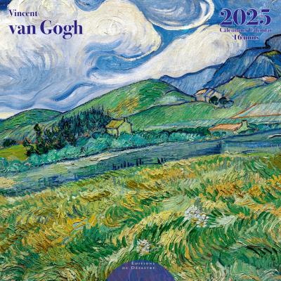 Calendrier mural 2025 Vincent Van Gogh 12 illustrations 16 mois 30X30 cm Ed Desastre