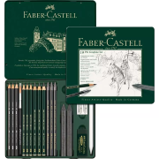 Set Dessin Esquisse Graphite Pitt 19 pièces Faber Castel