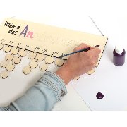 Calendrier des Anniversaires en Bois à décorer 42x12cm Graine créative