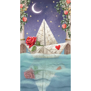 Carte 3D Roméo et Juliette 16x16 Décor en relief avec enveloppe