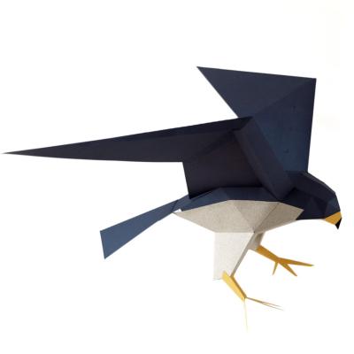 Kit de pliage Prédécoupé Faucon Pèlerin 38 cm Oiseau en Papier 3D Plego