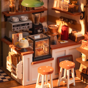 Kit Maquette 3D Coffee shop miniature à fabriquer n17 Café 28 cm DG162 Rolife