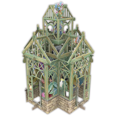 Carte 3D Véranda Verte 16x16 Décor en relief avec enveloppe