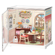 Kit Maquette Salon de Thé DWS02B Miniature à fabriquer Super Mini Creator Honey Tea Lounge 52p avec Vitrine Rolife
