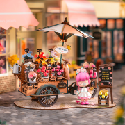 Kit Maquette 3D Puzzle Chariot de Fleurs Blossom Cart 24x16x21 cm TGS03 Création Set Rolife