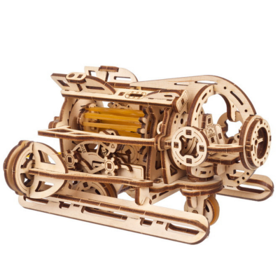 Ugears Maquette Bois Mini Steampunk sous-marin 14 cm Puzzle 3D Mécanique