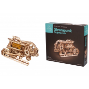 Ugears Maquette Bois Mini Steampunk sous-marin 14 cm Puzzle 3D Mécanique