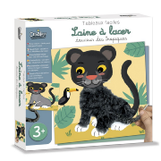 Coffret Laine à Lacer 5 Tableaux Animaux des Tropiques 3 ans Crealign