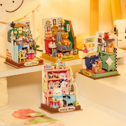 Mini-Kit Maquette Bois Maison miniature Salon Warm Corner 7x7x9 cm DS028 Rolife