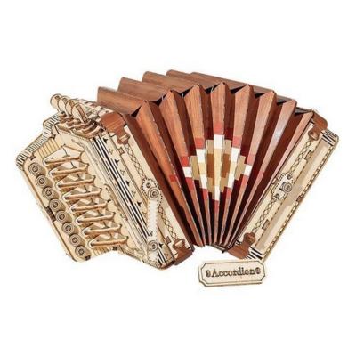 Maquette Bois Musique Accordéon 17 cm Puzzle 3D de 152 pièces TG410 Rolife