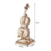 Maquette Bois Musique Violoncelle 20cm Puzzle 3D de 58 pièces TG411 Rolife