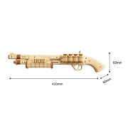 Maquette Bois Fusil Terminator M870 43cm Puzzle 3D de 172 pièces LQ501 Rokr