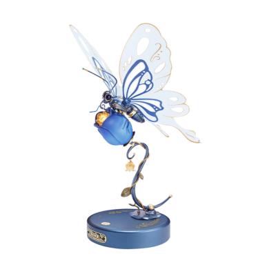 Maquette Insecte Papillon Bleu Puzzle 3D Butterfly mécanique 79 pièces MI05B Rokr