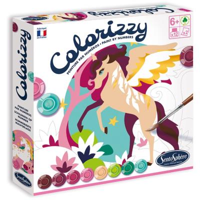 Kit Peinture par Numéros Licornes 2 Tableaux Colorizzy Sentosphère