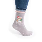 Chaussettes Femme Grises Souris Houx Bambou Taille unique 37-42 Wrendale