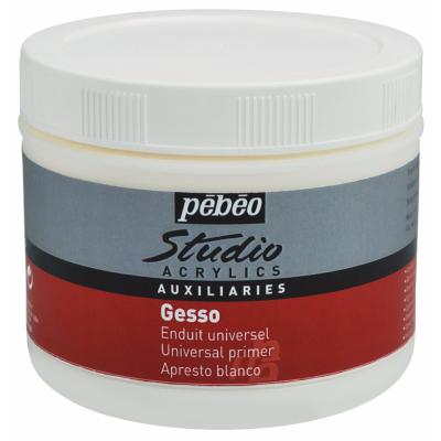 Gesso Enduit universel acrylique blanc 500ml Pébéo