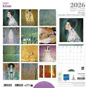 Calendrier mural 2026 Gustav Klimt 12 illustrations 16 mois 30X30 cm Ed Desastre