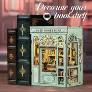 Kit Maquette Book Nook Muse Bookstore 17x12x10 cm Librairie vert clair 3D avec Porte Cuteebee
