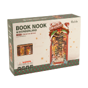 Kit Maquette Book Nook à fabriquer Scène de Noël Christmas Street 13x19x25 cm TGC06 Serre-livres 3D miniature Rolife