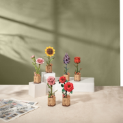 Maquette Bois Pot de Fleurs Tournesol Puzzle 3D de 86 pièces TW011 Rolife