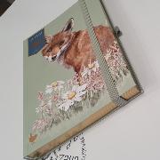 Carnet souple de luxe Renard 15x21cm ligné Elastique et Ruban marque-page Dorures Wrendale