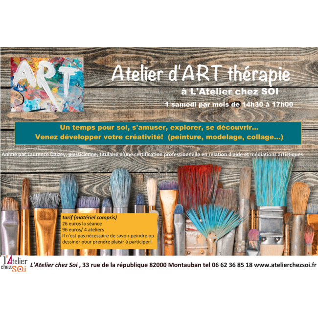 [Termin] Atelier mensuel Art Thrapie avec Laurence du HangArt 2021-2022