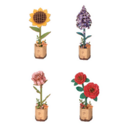 Maquette Bois Bouquet de 5 Fleurs Plantes Puzzle 3D de 581 pièces TW01H Rowood