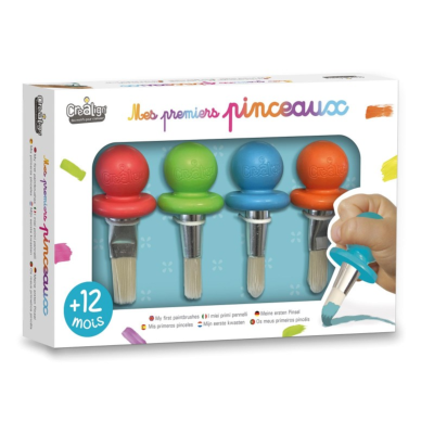 Coffret Premiers Pinceaux Ergonomiques dès 12 mois 4 Pinceaux Crealign