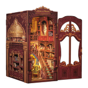 Kit Maquette Book Nook Library of Wisdom 18x11x23 cm DC03 Serre-livres 3D avec Vitre anti-poussière CuteBee