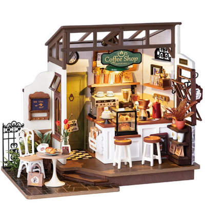 Kit Maquette 3D Coffee shop miniature à fabriquer n17 Café 28 cm DG162 Rolife