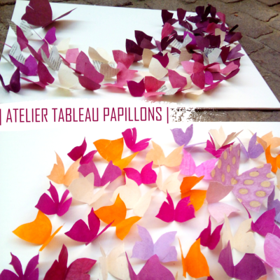atelier creatif montauban tableau papillons papier decoupes