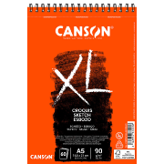 Album Canson XL Croquis Sketch A5 90g 60fl 14.8x21cm Spirale Grain fin Papier bouffant