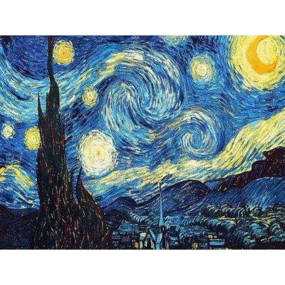 Broderie Diamant Nuit étoilée Van Gogh Toile complète roulée 40x50 Diamants carrés Figure d'Art