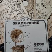 Maquette Bois Gramophone 18 cm Puzzle 3D de 122 pièces TG408 Rolife