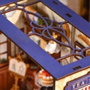 Kit Maquette 3D Salon de Thé Bleu miniature à fabriquer 24x28x16 cm DG171 Rolife