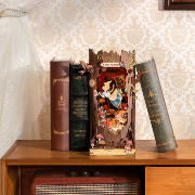 Kit Maquette Book Nook à fabriquer Alice au Pays des Merveilles 20x15x25cm TGB12 Serre-livres Alice 3D miniature Rolife