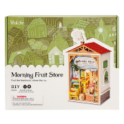 Kit Maquette Bois Ville miniature Boutique Primeur Morning Fruit Store 8.5x6.2x15.3 cm DS009 Rolife
