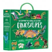 Coffret Mega Atlas Dinosaures 1 Livre 4 Maquettes Dino 3D et 40 Cartes Sassi Junior